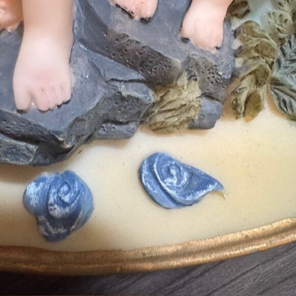 Guardian Angel Wall Plaque With Children Hand-Painted Resin Hanging Decor - Picture 3 of 7